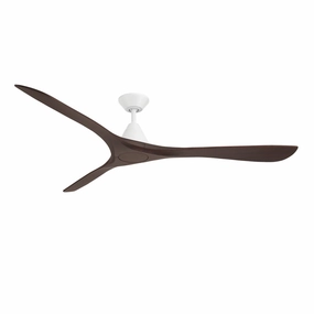 Carve 72"Ceiling Fan Matte White/Dark Walnut versatile medium fans for any space