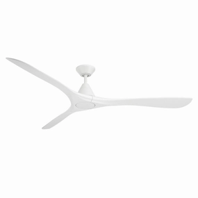 Carve 72"Ceiling Fan Matte White compact medium fans for desks and counters