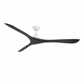 Carve 72"Ceiling Fan Matte White/Matte Black oscillating medium fans with strong airflow
