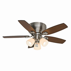Casablanca Durant 44" Indoor Flushmount Pull Chain Ceiling Fan with 42W LED low-noise indoor fans for peaceful settings