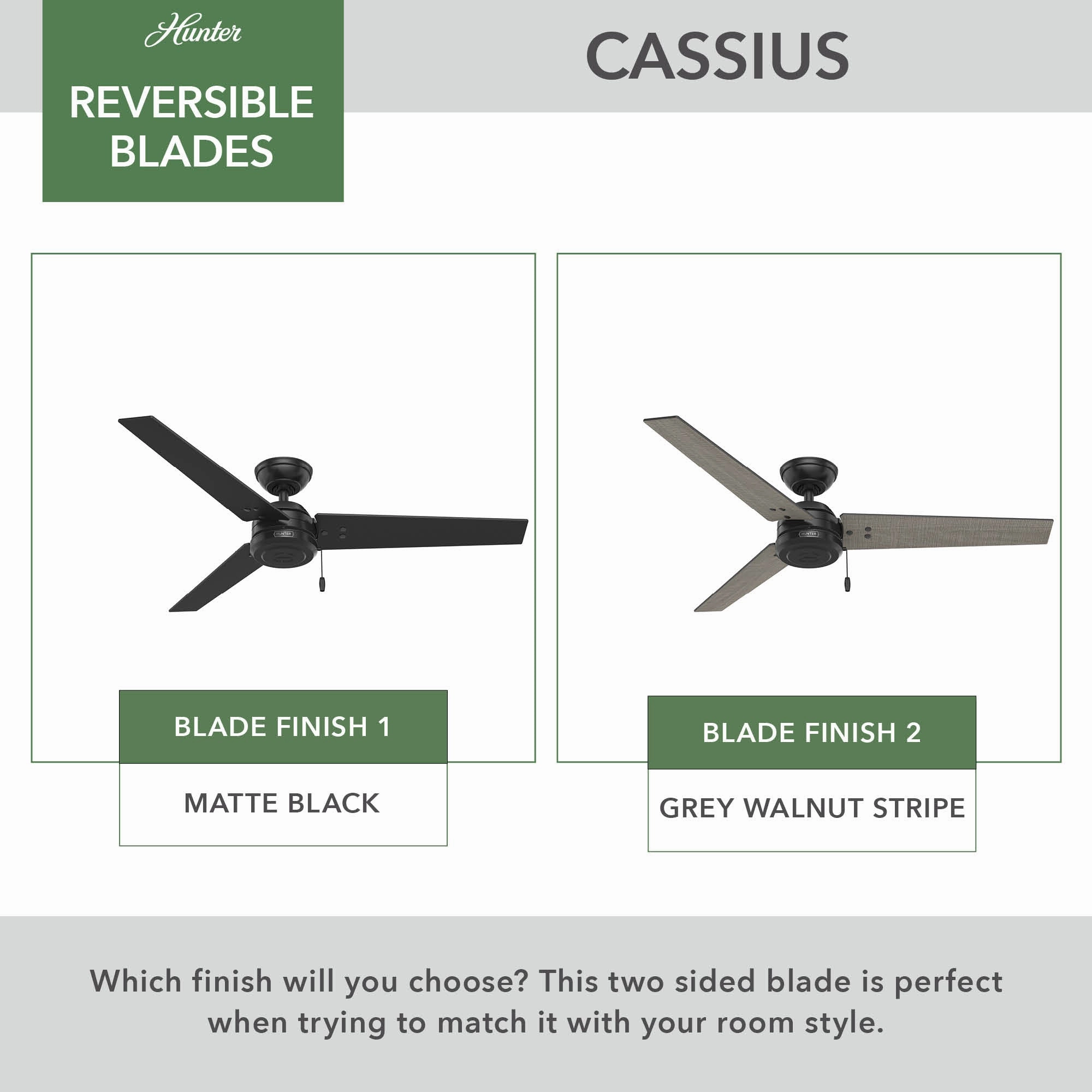 Cassius 52"Ceiling Fan Matte Black