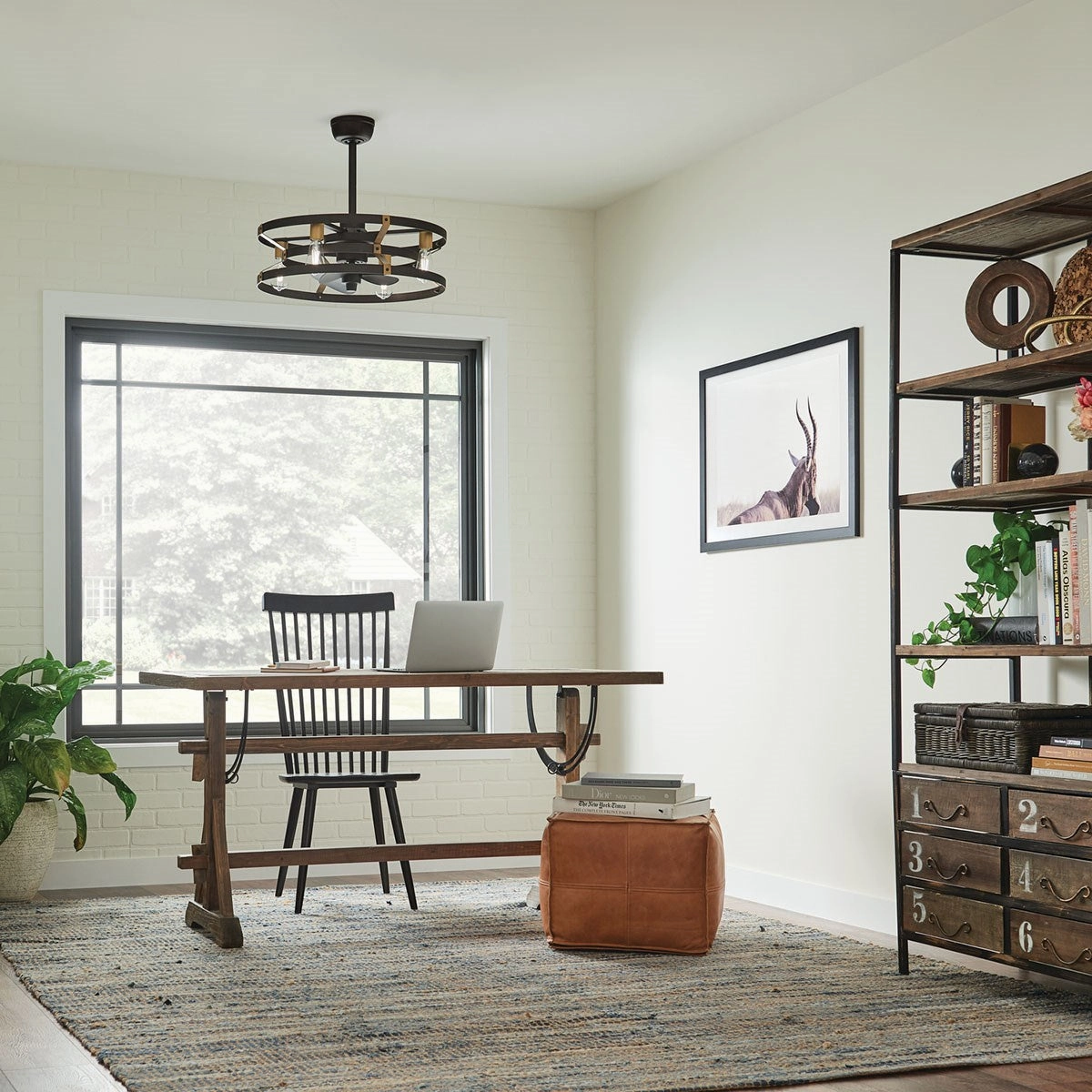 Cavelli 25"Ceiling Fan Satin Natural Bronze