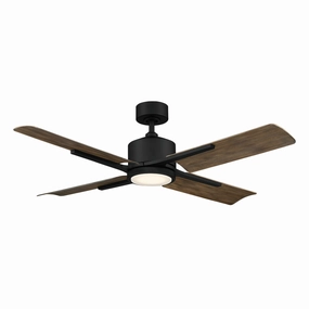 Cervantes 56"Ceiling Fan Matte Black/Barn Wood portable medium fans with handle design