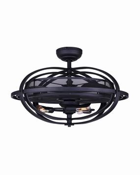 Cf24Cyr3Bk 24"Ceiling Fan Matte Black decorative fandeliers with lights