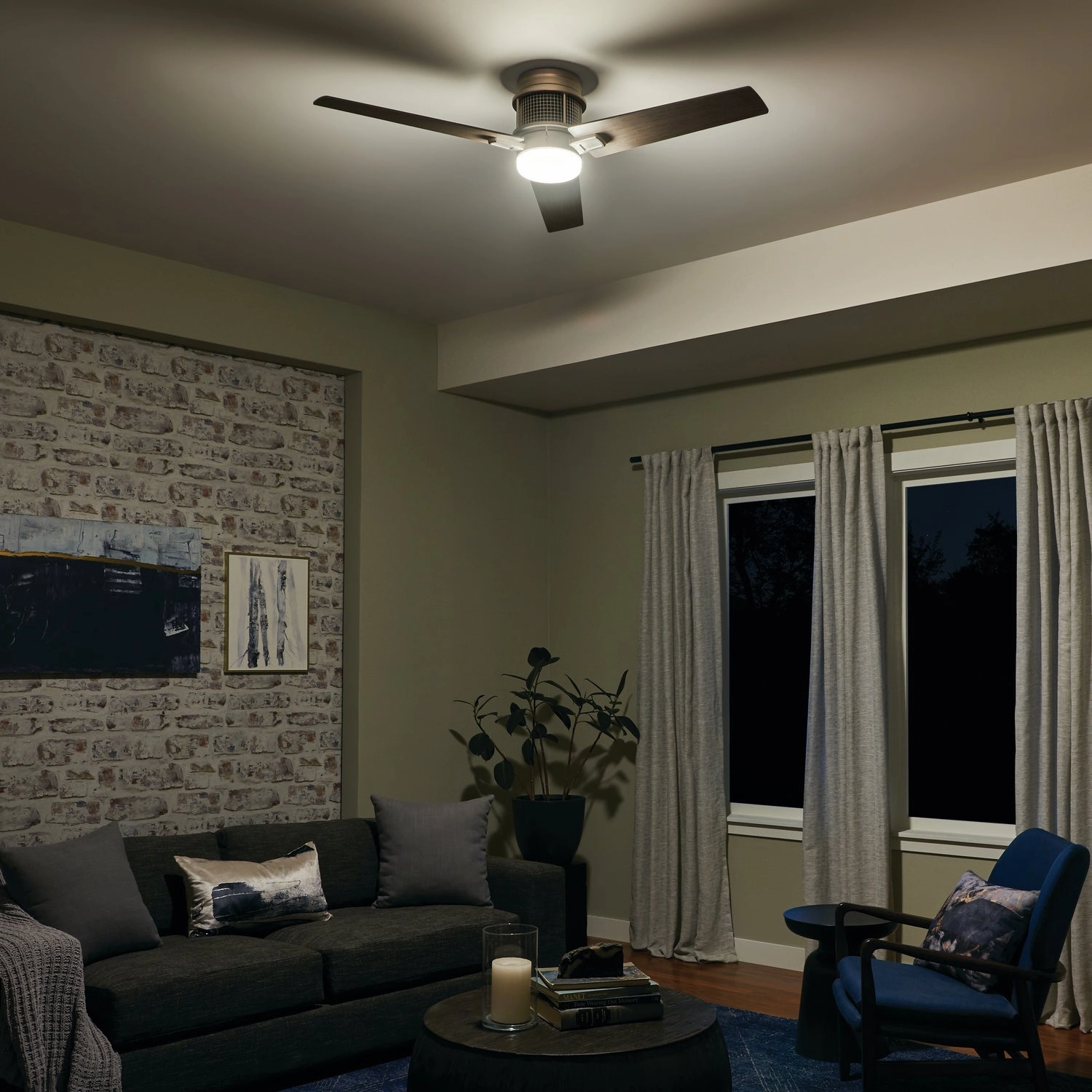 Chiara 52"Ceiling Fan Brushed Nickel