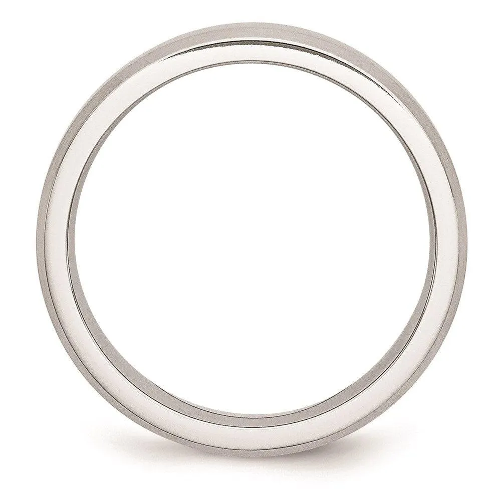 Chisel Jewelry Cobalt Beveled Edge Satin 6mm Band