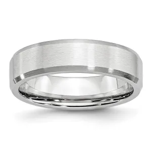 Chisel Jewelry Cobalt Beveled Edge Satin 6mm Band