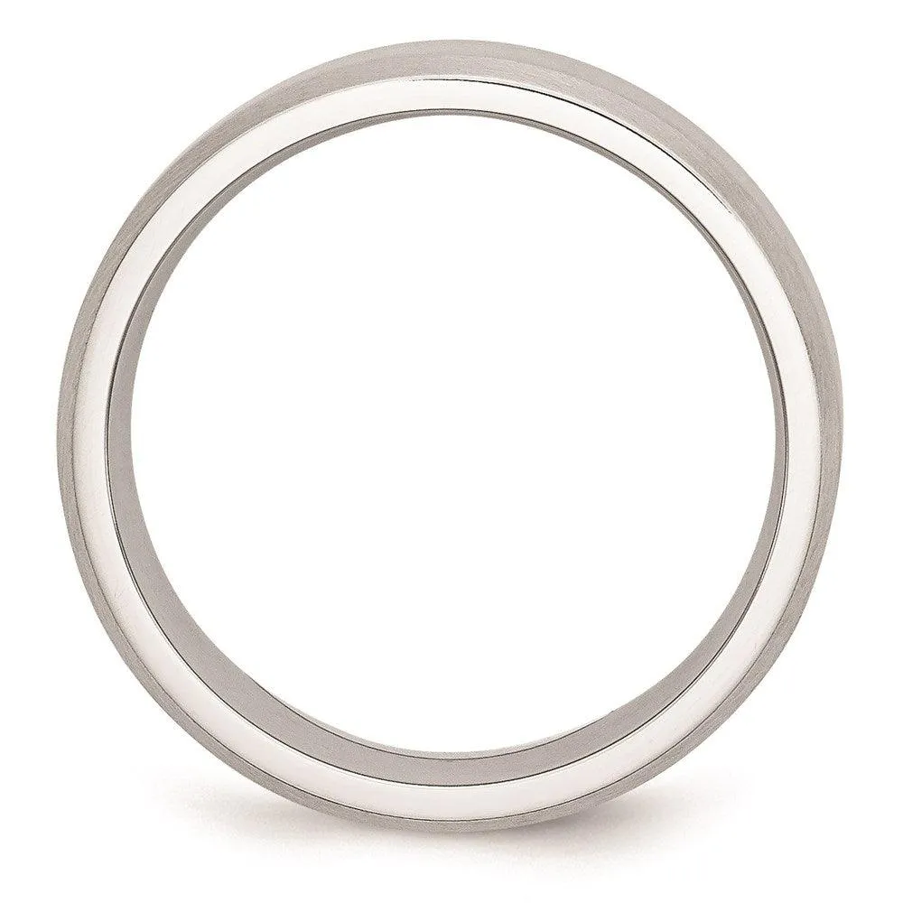 Chisel Jewelry Cobalt Beveled Edge Satin 7mm Band