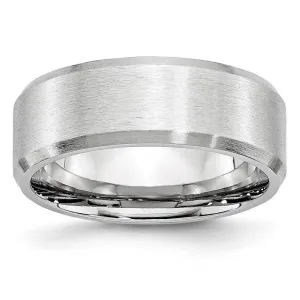 Chisel Jewelry Cobalt Beveled Edge Satin 8mm Band