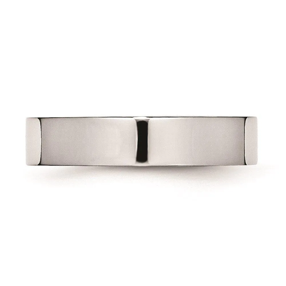 Chisel Jewelry Cobalt Flat Polished 5mm Band