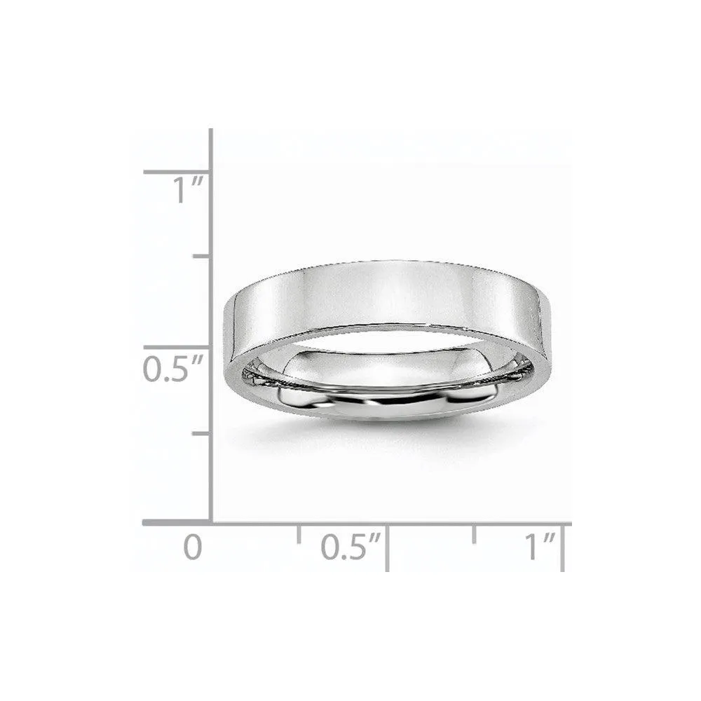 Chisel Jewelry Cobalt Flat Polished 5mm Band