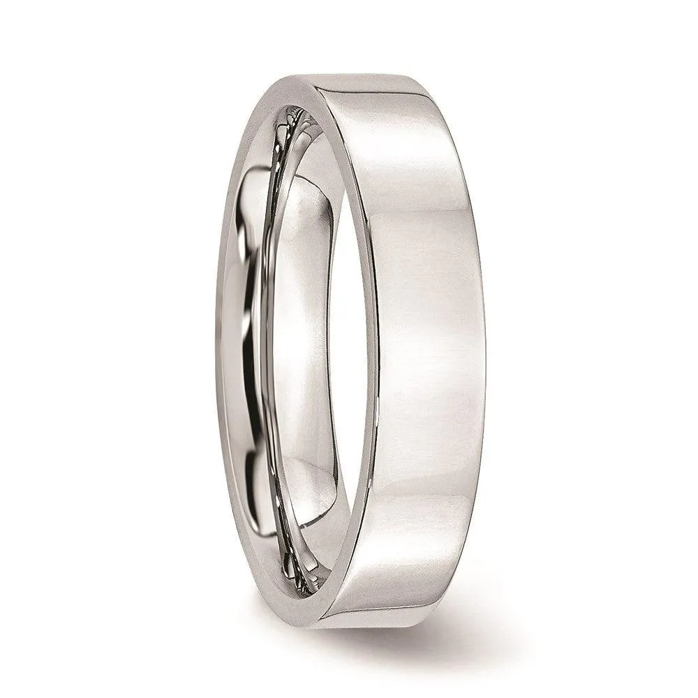 Chisel Jewelry Cobalt Flat Polished 5mm Band