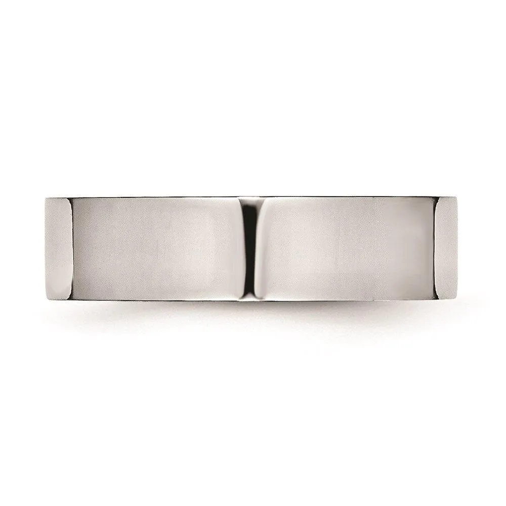 Chisel Jewelry Cobalt Flat Polished 6mm Band