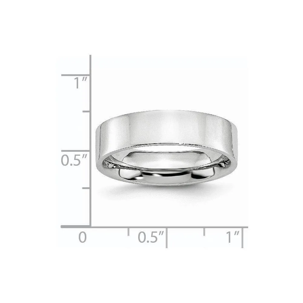 Chisel Jewelry Cobalt Flat Polished 6mm Band