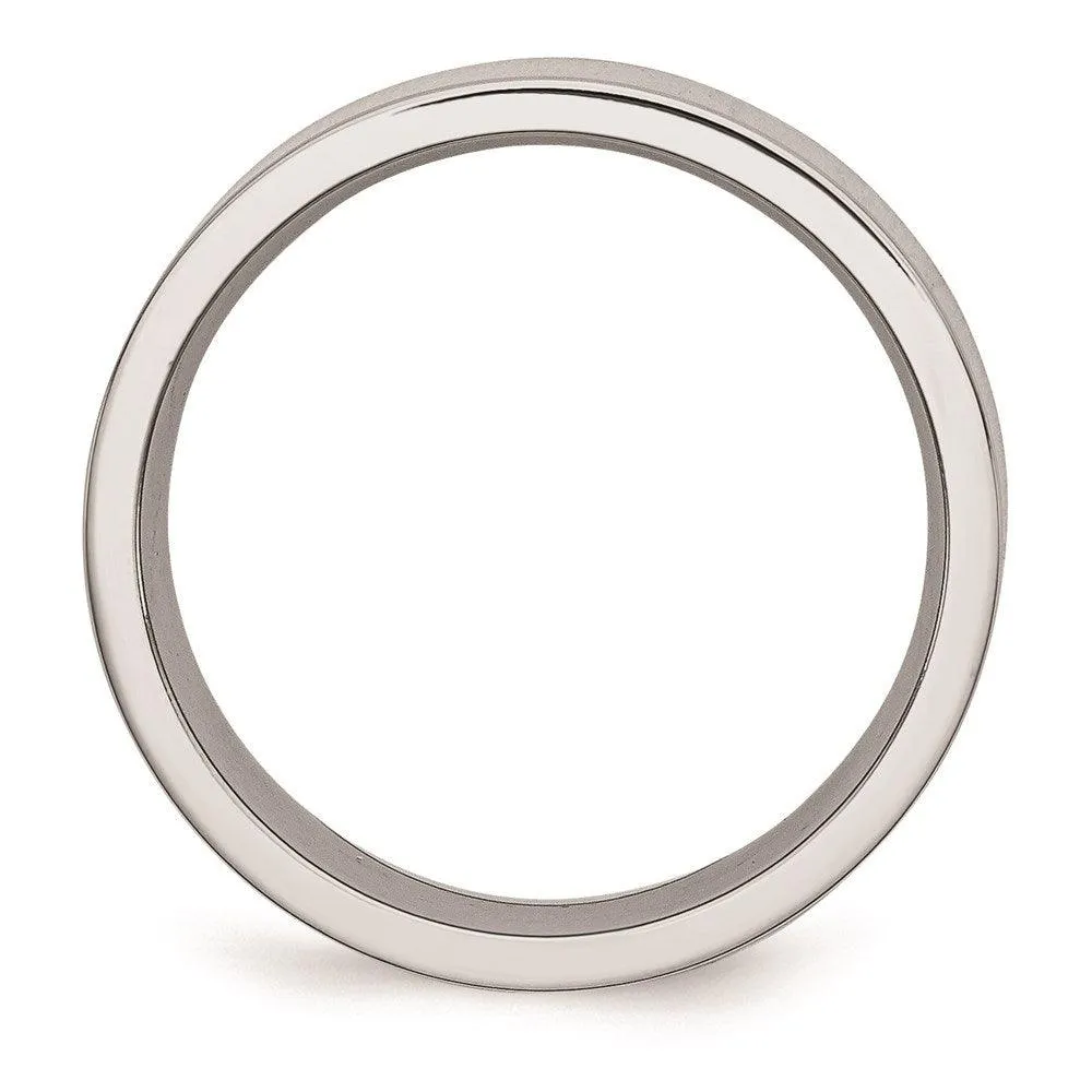 Chisel Jewelry Cobalt Flat Polished 7mm Band