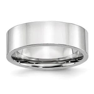 Chisel Jewelry Cobalt Flat Polished 7mm Band
