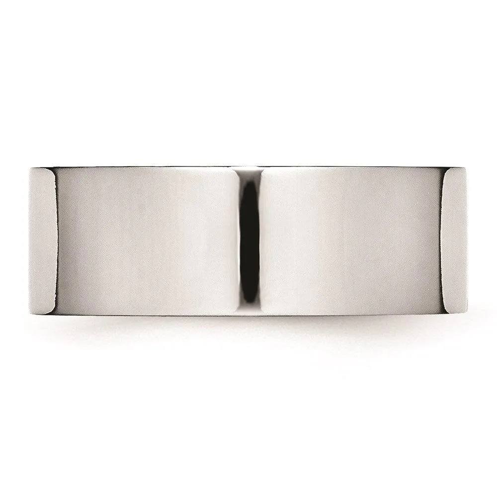 Chisel Jewelry Cobalt Flat Polished 8mm Band