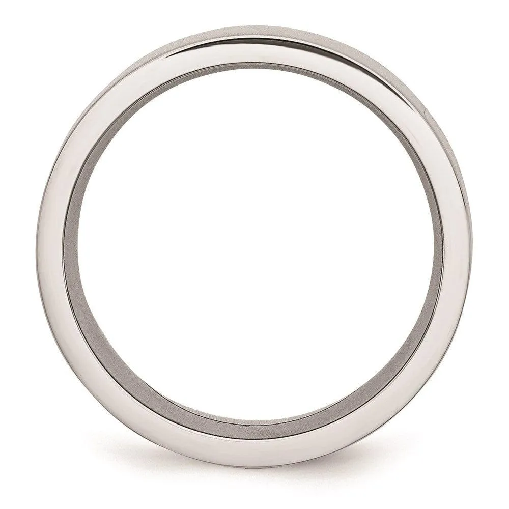 Chisel Jewelry Cobalt Flat Polished 8mm Band