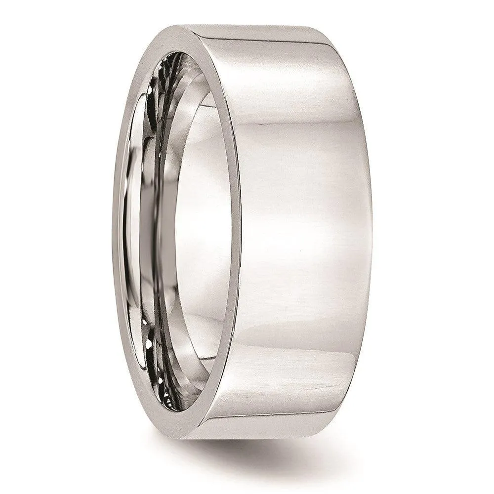 Chisel Jewelry Cobalt Flat Polished 8mm Band