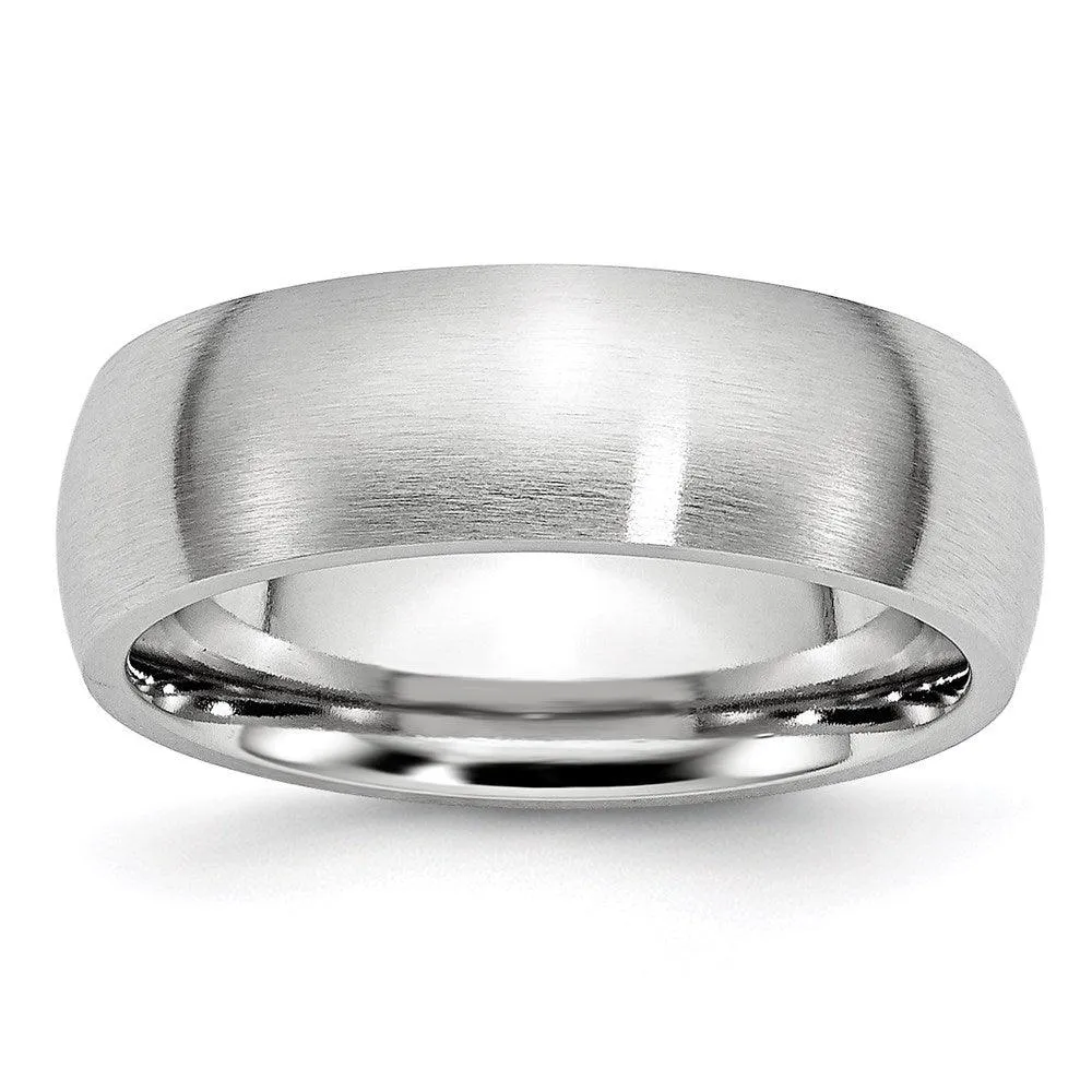 Chisel Jewelry Cobalt Satin 7mm Band