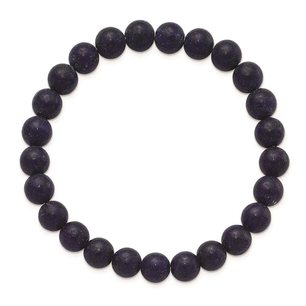 Chisel Jewelry Lapis Agate Beaded Stretch Bracelet