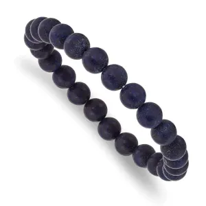 Chisel Jewelry Lapis Agate Beaded Stretch Bracelet