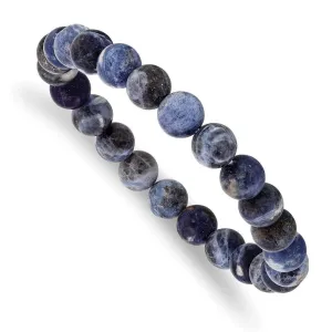 Chisel Jewelry Sodalite Agate Beaded Stretch Bracelet