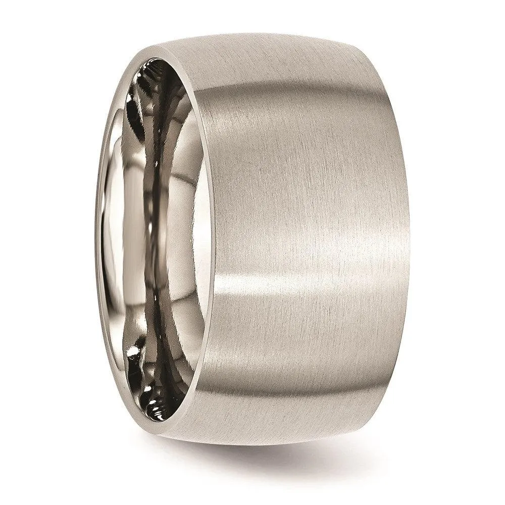 Chisel Jewelry Stainless Steel 12mm Brushed Band