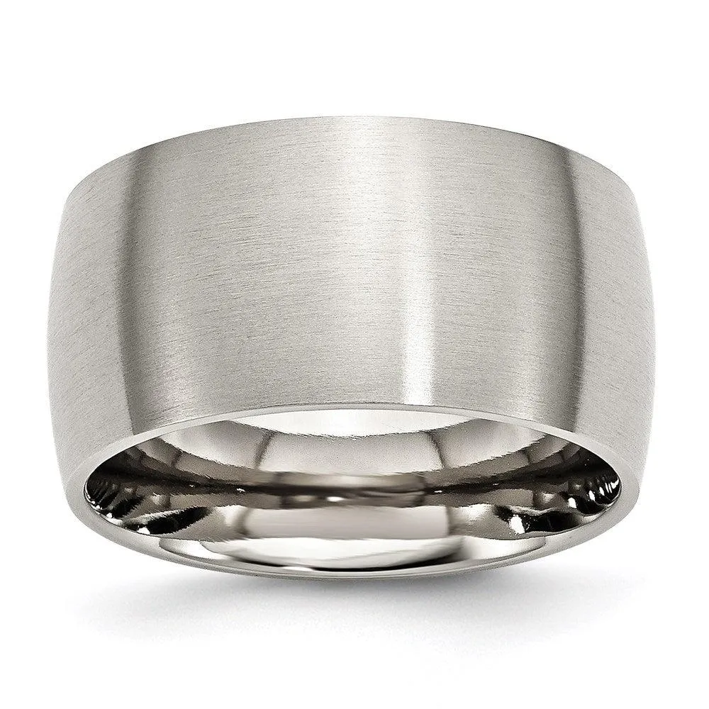 Chisel Jewelry Stainless Steel 12mm Brushed Band