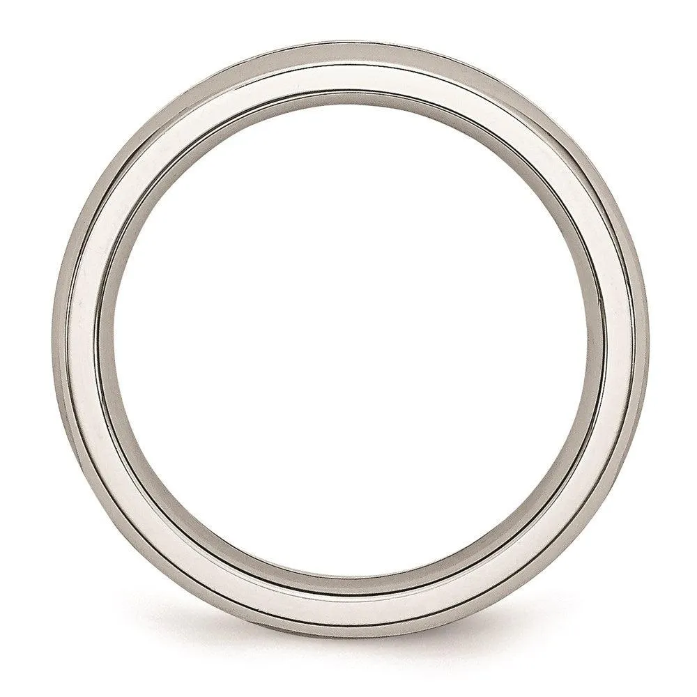 Chisel Jewelry Stainless Steel 4mm April Clear CZ Ring