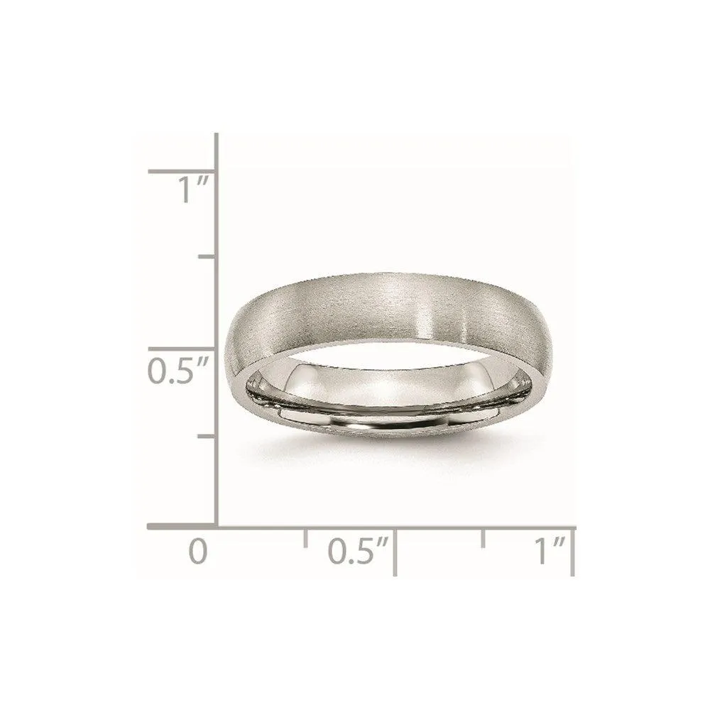 Chisel Jewelry Stainless Steel 5mm Brushed Band