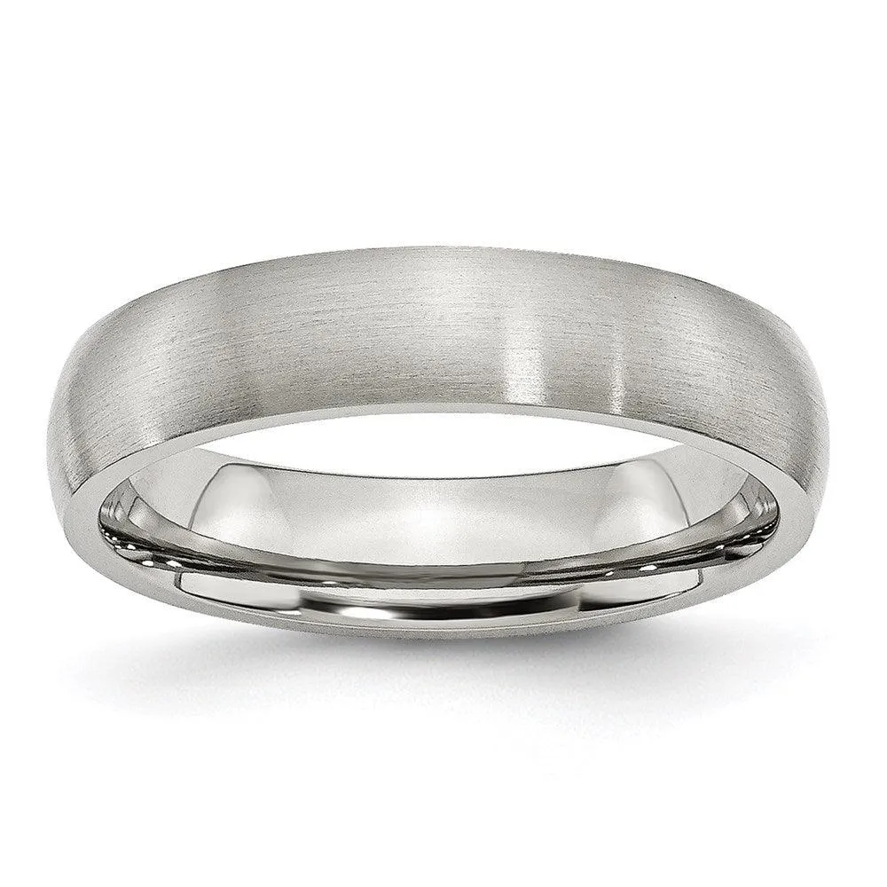 Chisel Jewelry Stainless Steel 5mm Brushed Band