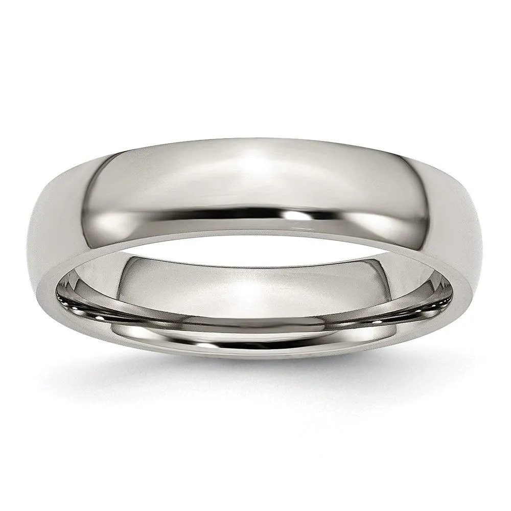 Chisel Jewelry Stainless Steel 5mm Polished Band
