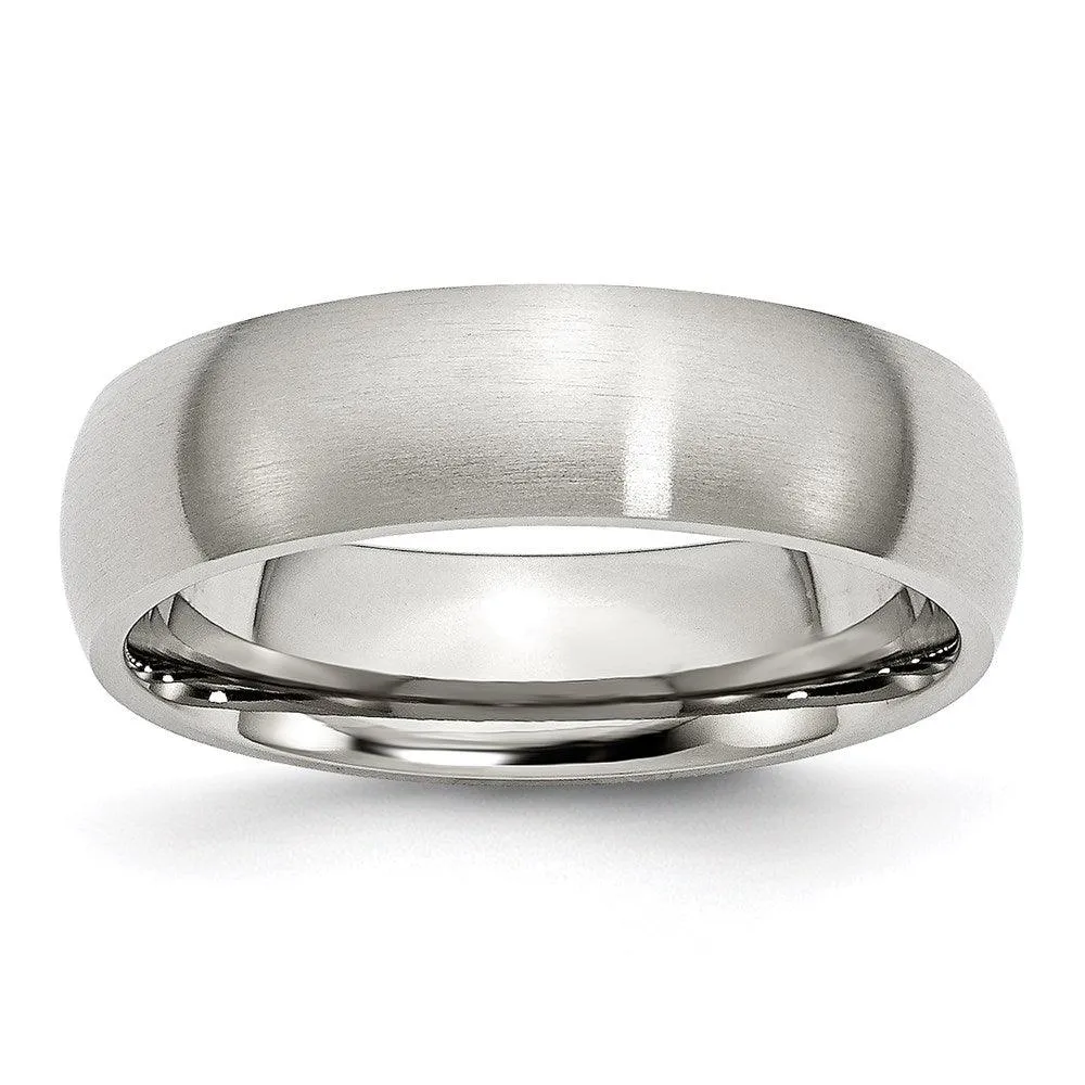 Chisel Jewelry Stainless Steel 6mm Brushed Band