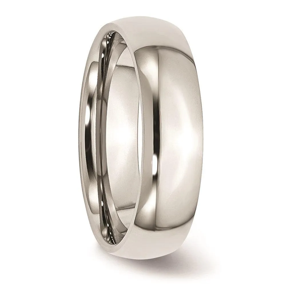 Chisel Jewelry Stainless Steel 6mm Polished Band