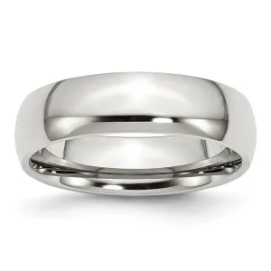 Chisel Jewelry Stainless Steel 6mm Polished Band
