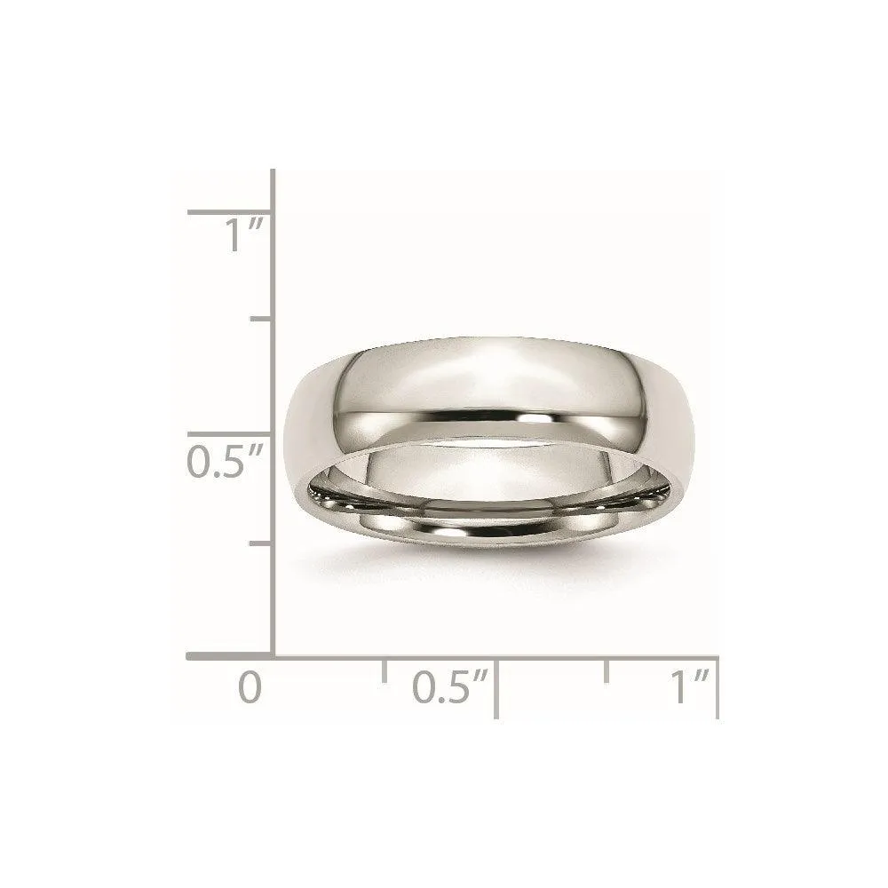 Chisel Jewelry Stainless Steel 6mm Polished Band
