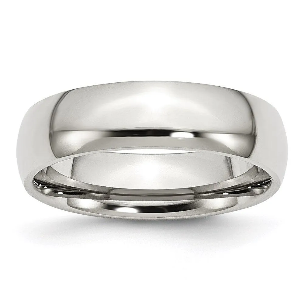 Chisel Jewelry Stainless Steel 6mm Polished Band