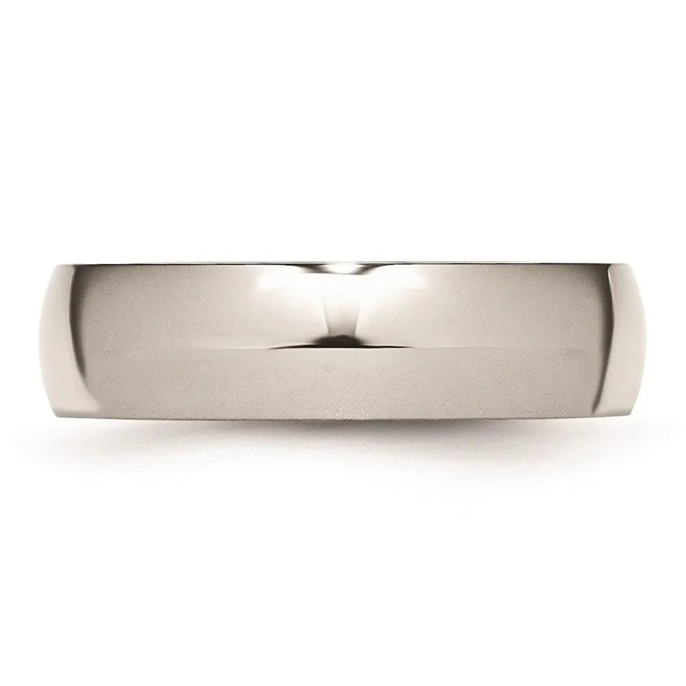 Chisel Jewelry Stainless Steel 6mm Polished Band