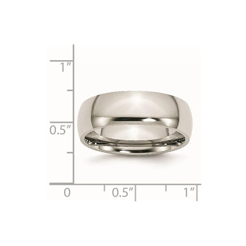 Chisel Jewelry Stainless Steel 7mm Polished Band
