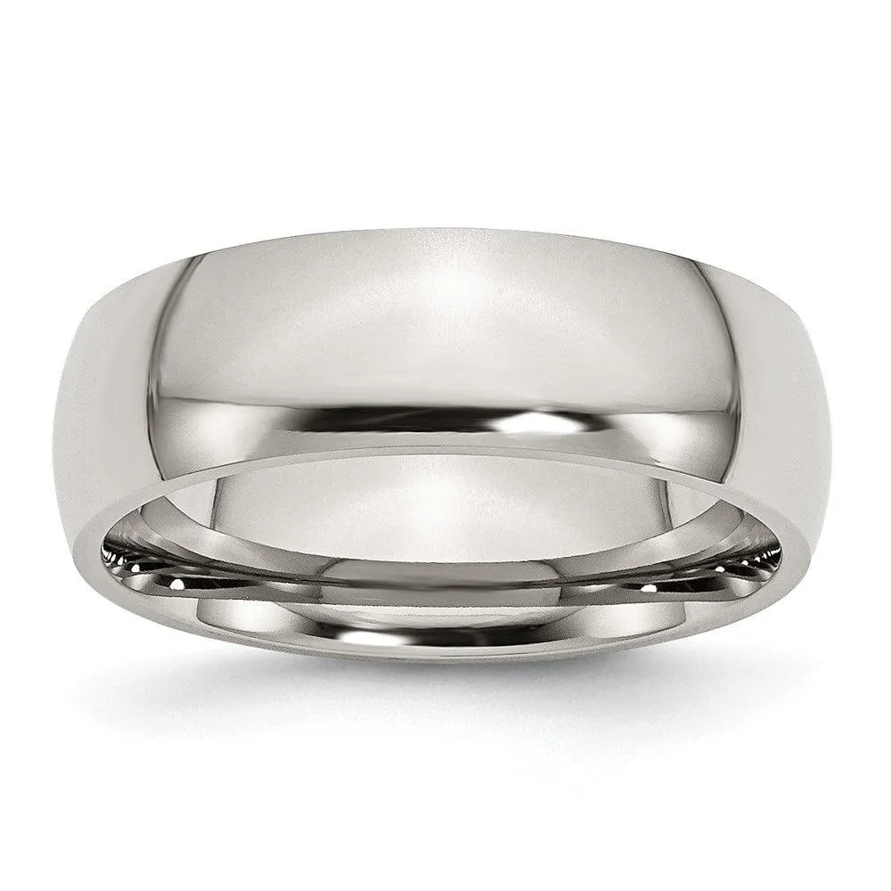 Chisel Jewelry Stainless Steel 7mm Polished Band