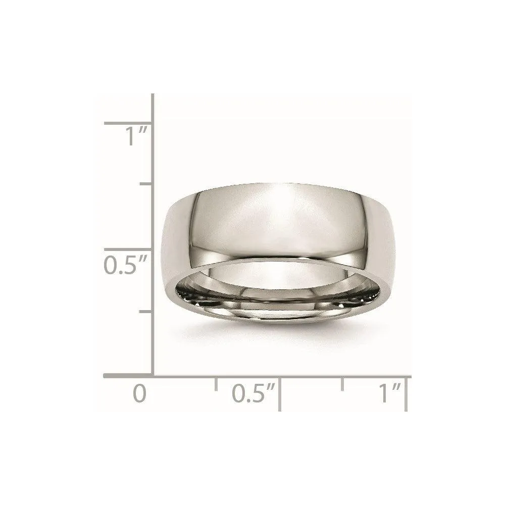 Chisel Jewelry Stainless Steel 8mm Polished Band