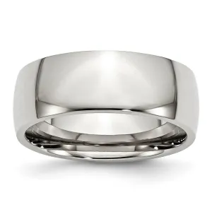 Chisel Jewelry Stainless Steel 8mm Polished Band