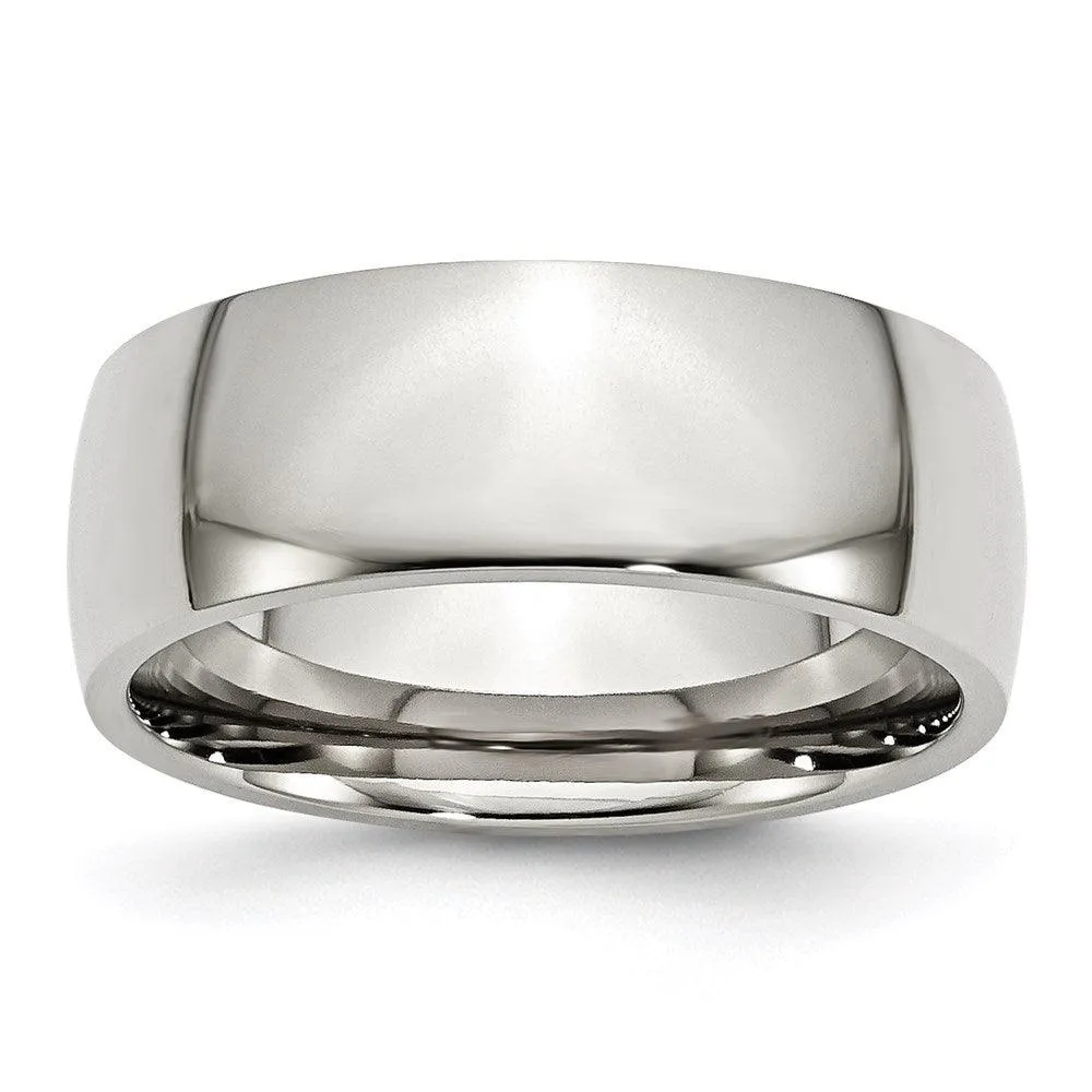 Chisel Jewelry Stainless Steel 8mm Polished Band