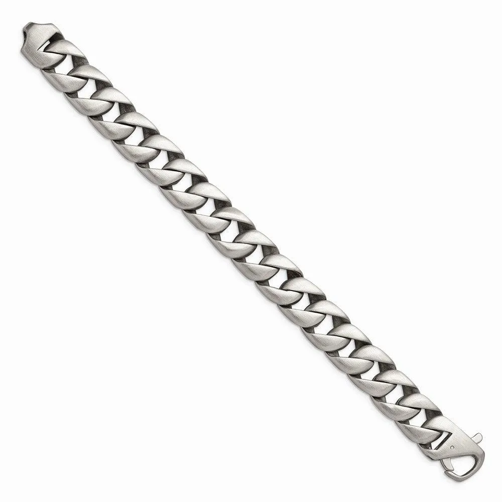 Chisel Jewelry Stainless Steel Brushed 8.5 inch Bracelet