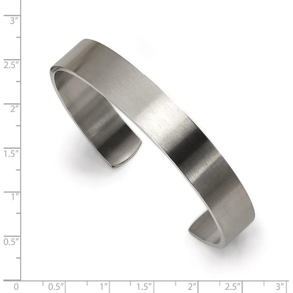 Chisel Jewelry Stainless Steel Brushed Cuff Bangle