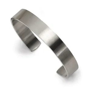 Chisel Jewelry Stainless Steel Brushed Cuff Bangle