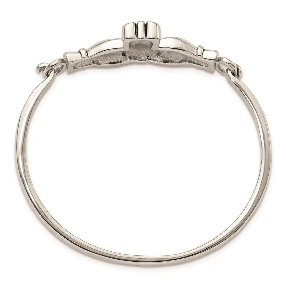 Chisel Jewelry Stainless Steel Claddagh Bangle