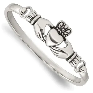 Chisel Jewelry Stainless Steel Claddagh Bangle