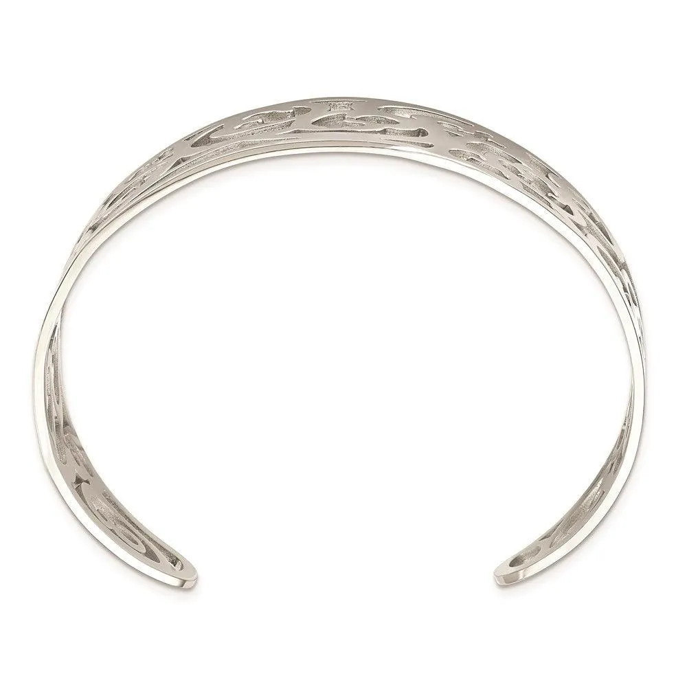Chisel Jewelry Stainless Steel Fancy Cuff Bracelet